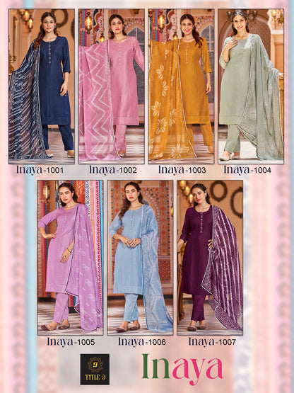 Inaya Title 9 Russian Silk Readymade Pant Style Suits