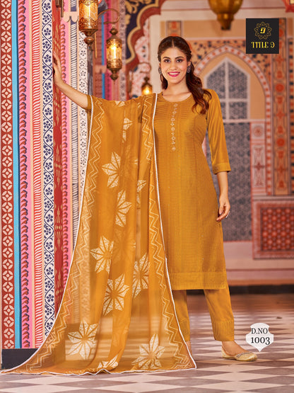 Inaya Title 9 Russian Silk Readymade Pant Style Suits