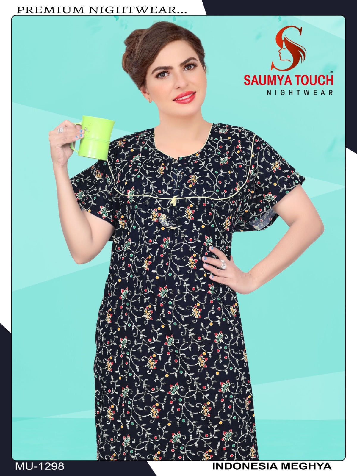 Indonesia-1301 Saumya Touch Night Gowns