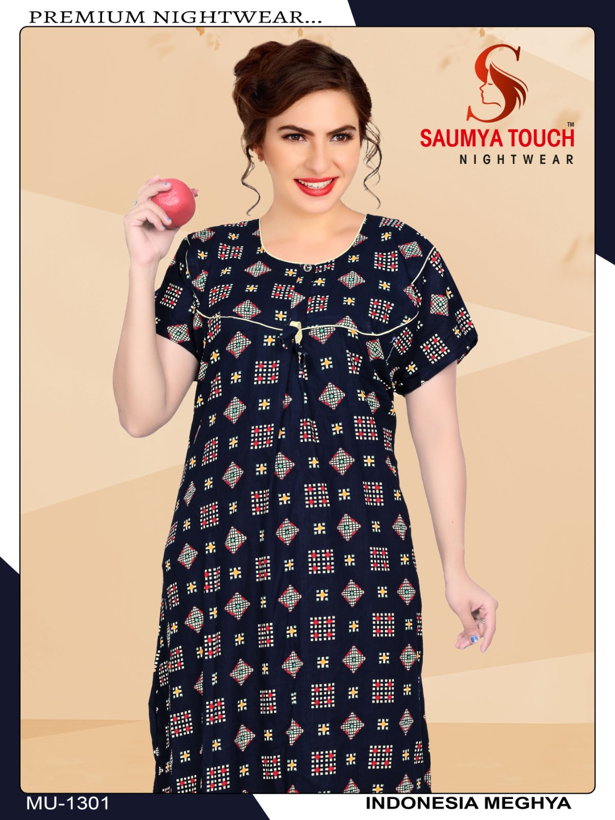Indonesia-1301 Saumya Touch Night Gowns