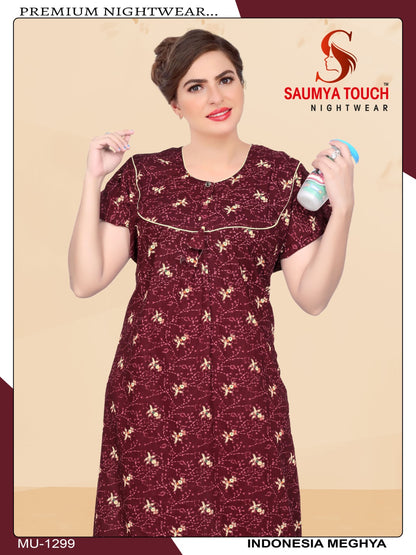 Indonesia-2301 Saumya Touch Night Gowns