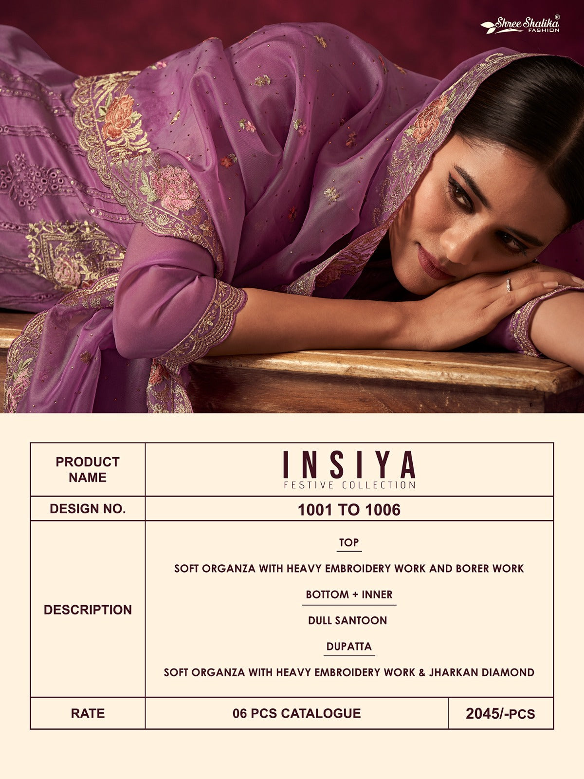 Insiya Shree Shalika Fashion Soft Organza Pant Style Suits