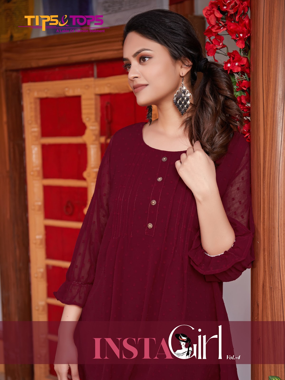 Instagirl Vol 4 Tips Tops Georgette Stylish Tops