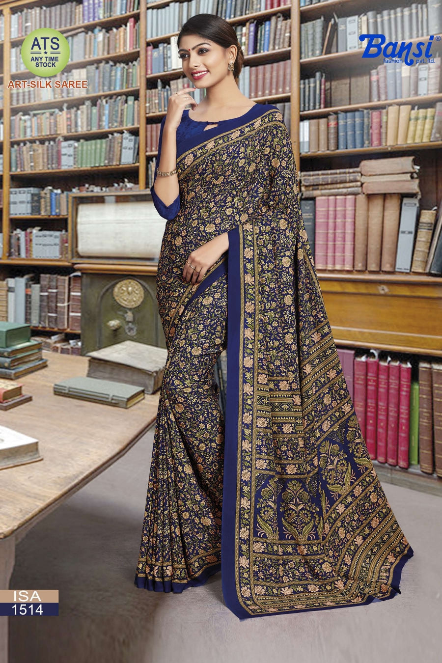 Karma Bansi Fashion Crape Uniform Sarees