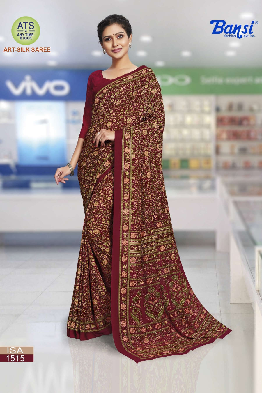 Karma Bansi Fashion Crape Uniform Sarees