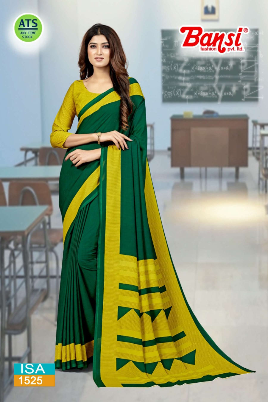 Karma Bansi Fashion Crape Uniform Sarees