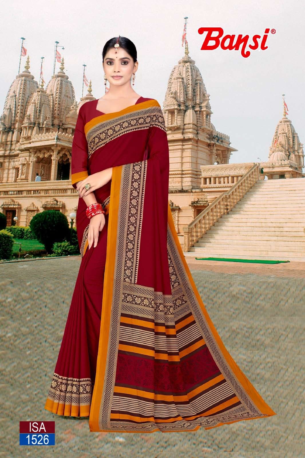 Karma Bansi Fashion Crape Uniform Sarees