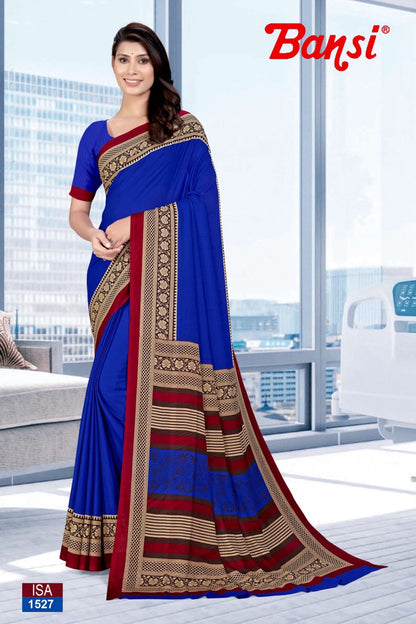 Karma Bansi Fashion Crape Uniform Sarees