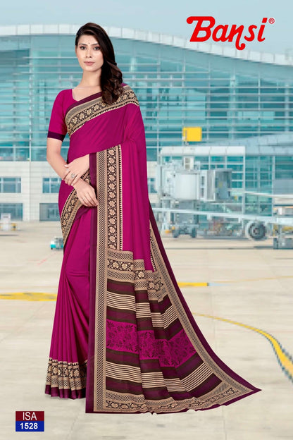 Karma Bansi Fashion Crape Uniform Sarees