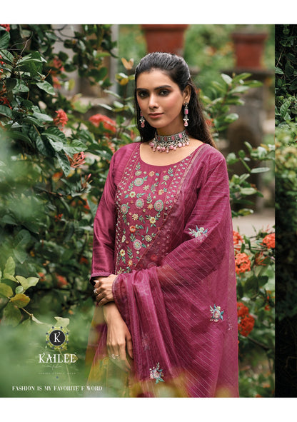 Isabel Kailee Fashion Viscose Silk Readymade Pant Style Suits