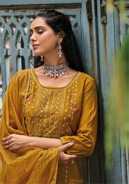 Isabel Kailee Fashion Viscose Silk Readymade Pant Style Suits