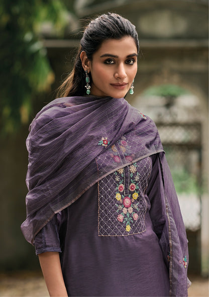 Isabel Kailee Fashion Viscose Silk Readymade Pant Style Suits