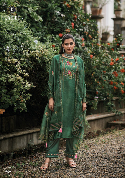 Isabel Kailee Fashion Viscose Silk Readymade Pant Style Suits