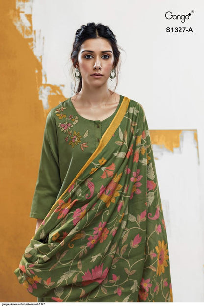 Ishana 1327 Ganga Cotton Satin Plazzo Style Suits