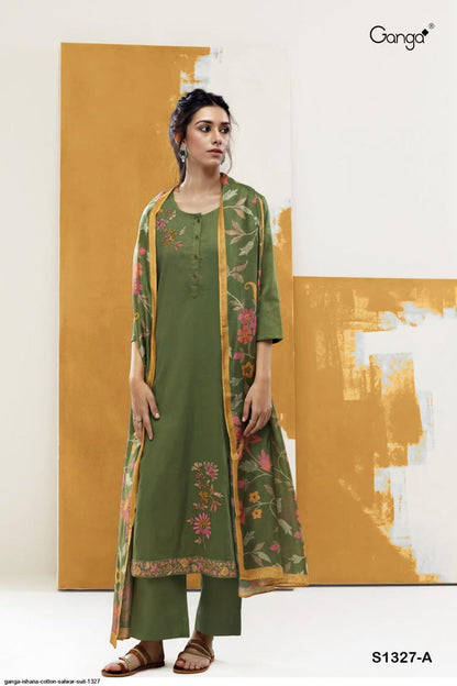 Ishana 1327 Ganga Cotton Satin Plazzo Style Suits