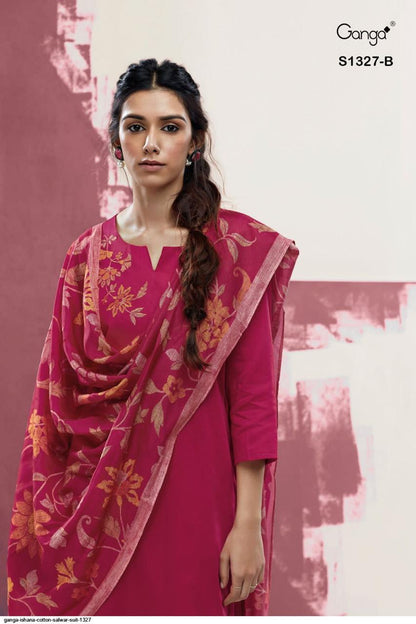 Ishana 1327 Ganga Cotton Satin Plazzo Style Suits