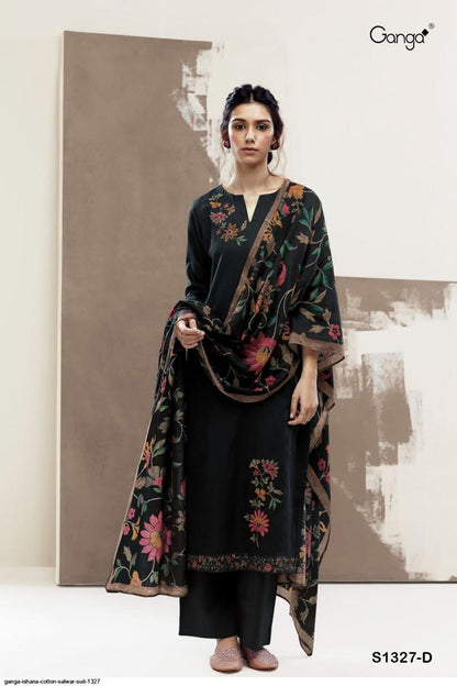 Ishana 1327 Ganga Cotton Satin Plazzo Style Suits
