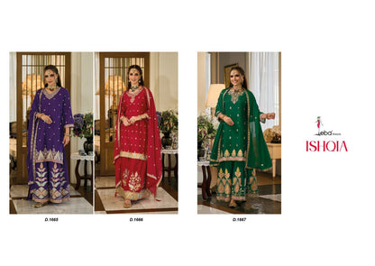 Ishqia Eba Lifestyle Chinon Readymade Suits