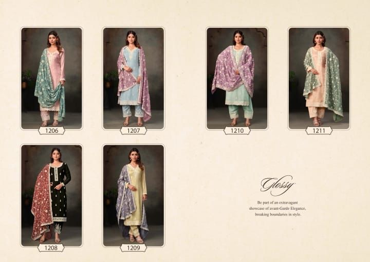 Ivory Glossy Pant Style Suits