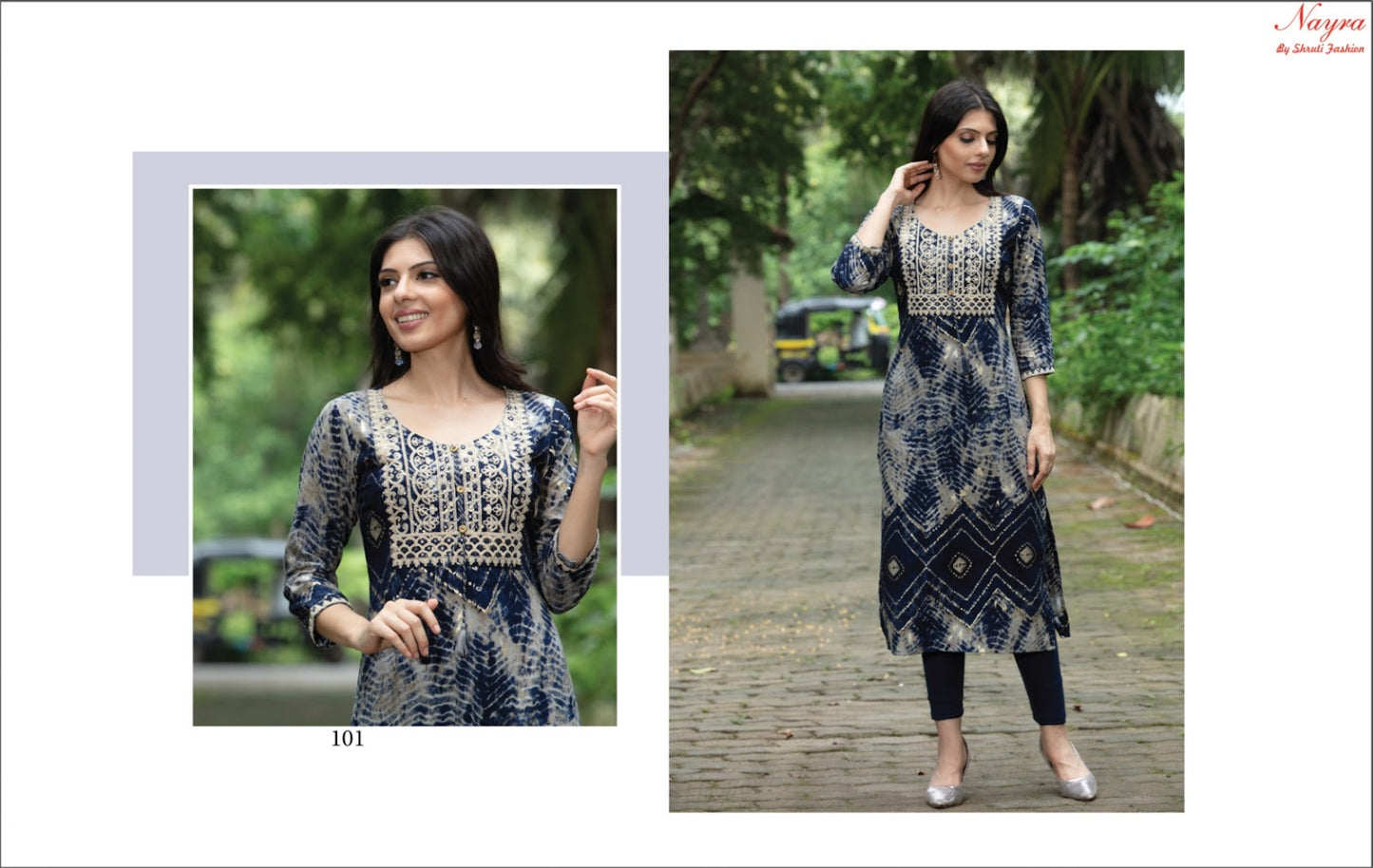 Juhi Nayra Rayon Long Straight Kurti