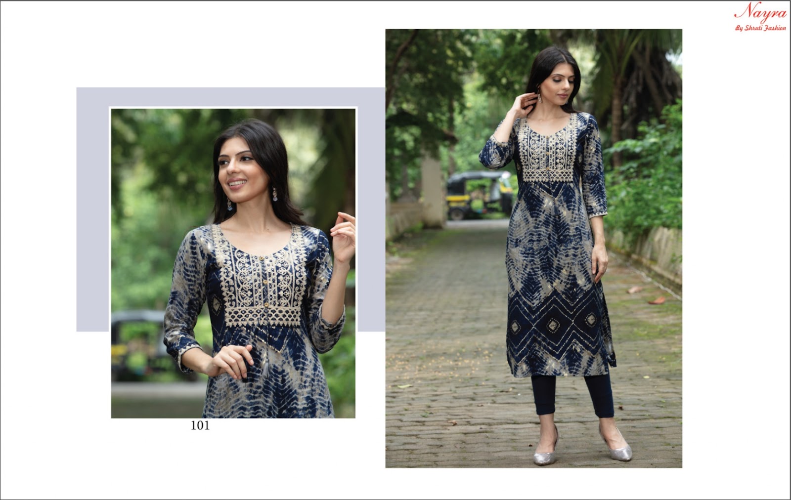 Juhi Nayra Rayon Long Straight Kurti