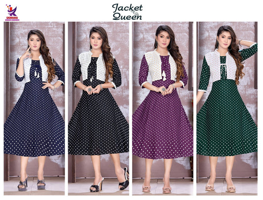 Jacket Queen Mlm Kalash Lifestyle Rayon 14Kg Anarkali Kurtis