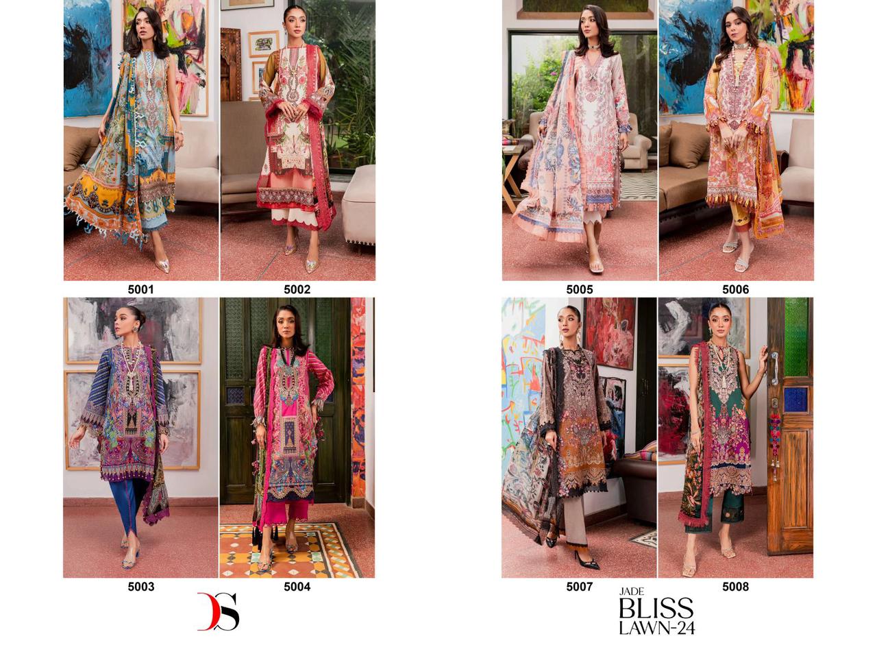 Jade Bliss Lawn 24 Deepsy Cotton Pakistani Salwar Suits