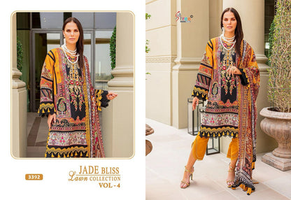 Jade Bliss Lawn Vol 4 Shree Fabs Cotton Pakistani Patch Work Suits