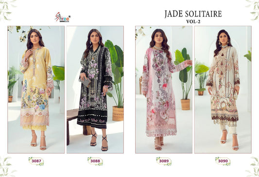 Jade Solitaire Vol 2 Shree Fabs Cotton Pakistani Patch Work Suits