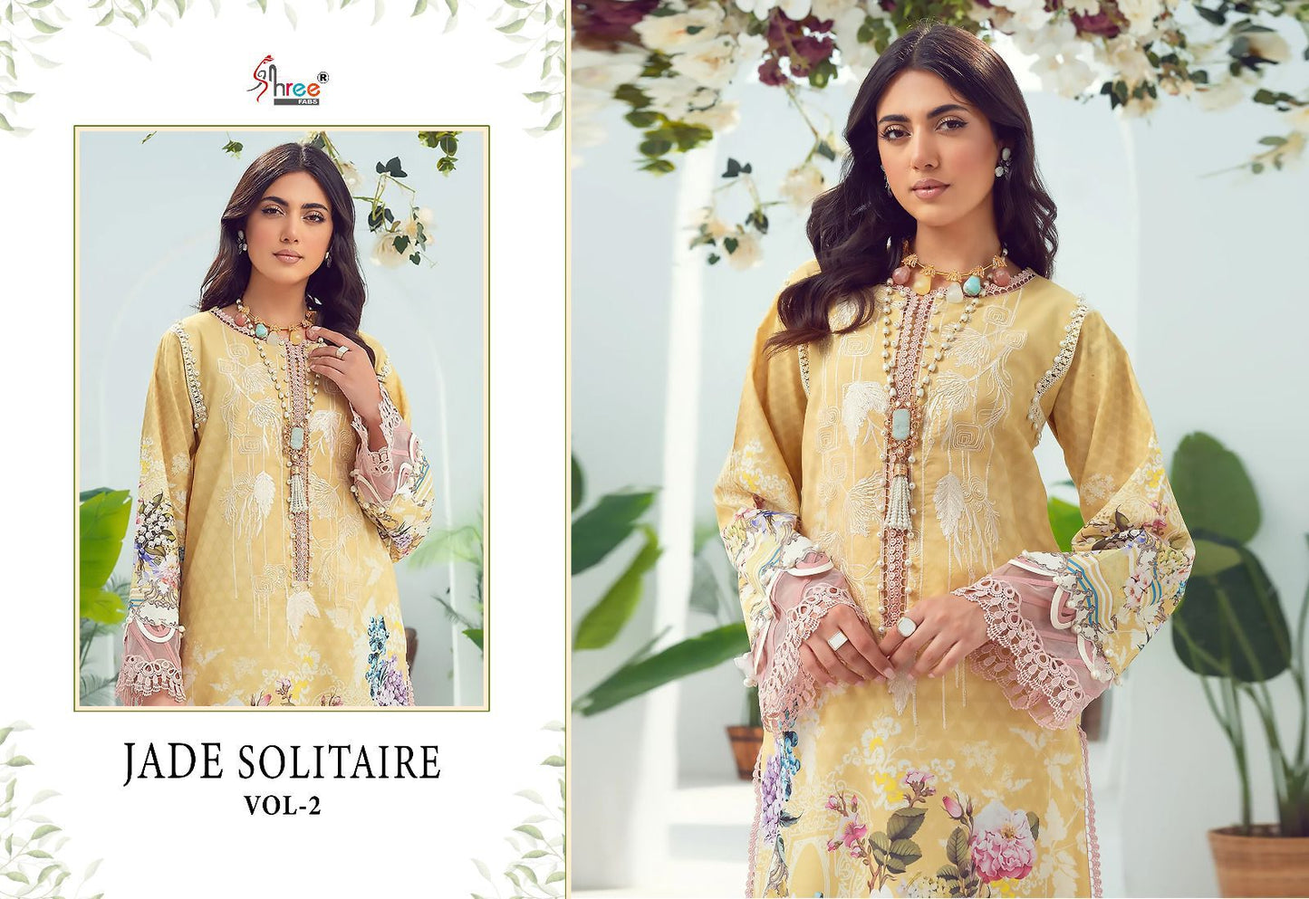 Jade Solitaire Vol 2 Shree Fabs Cotton Pakistani Patch Work Suits