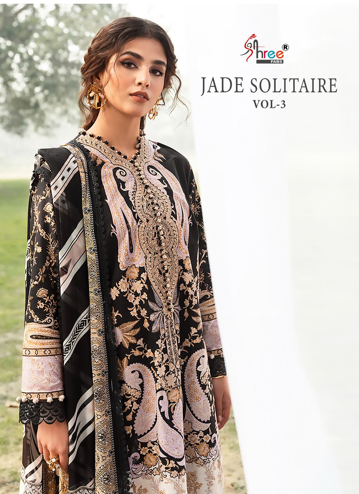 Jade Solitaire Vol 3 Shree Fabs Cotton Pakistani Patch Work Suits
