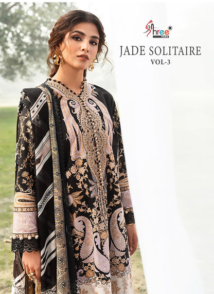 Jade Solitaire Vol 3 Shree Fabs Cotton Pakistani Patch Work Suits