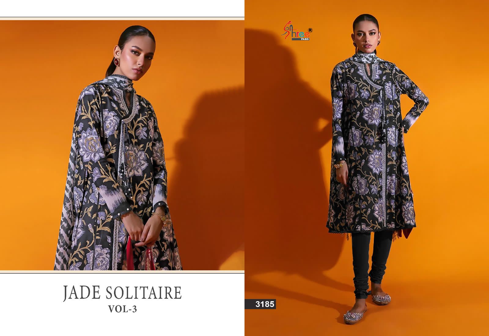 Jade Solitaire Vol 3 Shree Fabs Cotton Pakistani Patch Work Suits
