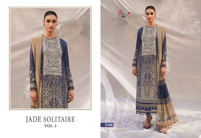 Jade Solitaire Vol 3 Shree Fabs Cotton Pakistani Patch Work Suits