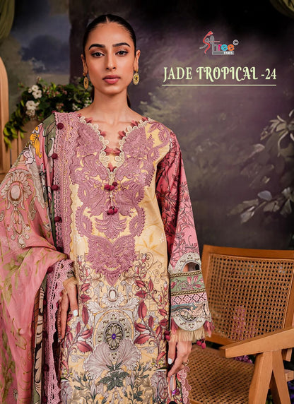 Jade Tropical-24 Shree Fabs Cotton Pakistani Salwar Suits
