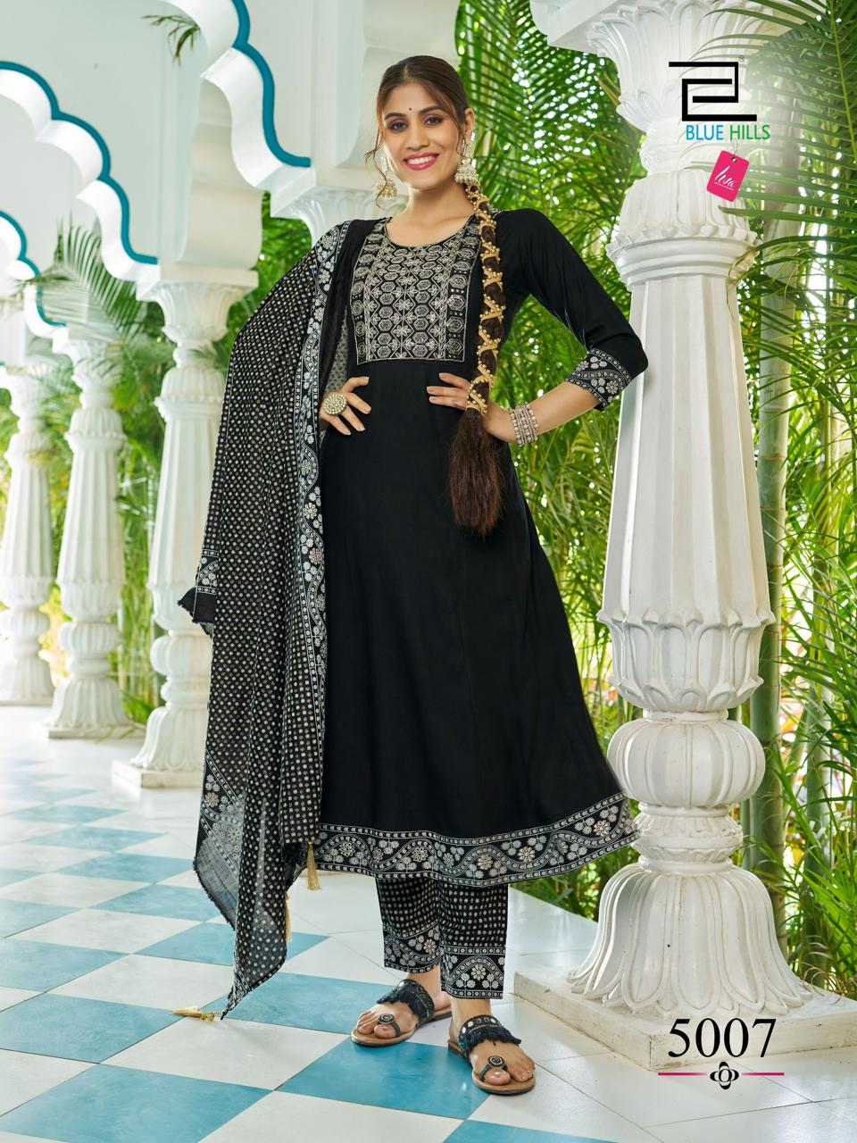 Jailer Vol 5 Blue Hills Rayon 14Kg Readymade Pant Style Suits