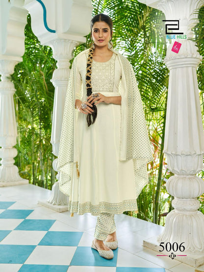 Jailer Vol 5 Blue Hills Rayon 14Kg Readymade Pant Style Suits