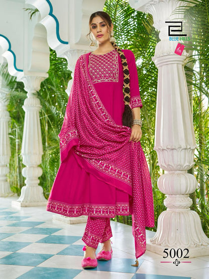 Jailer Vol 5 Blue Hills Rayon 14Kg Readymade Pant Style Suits