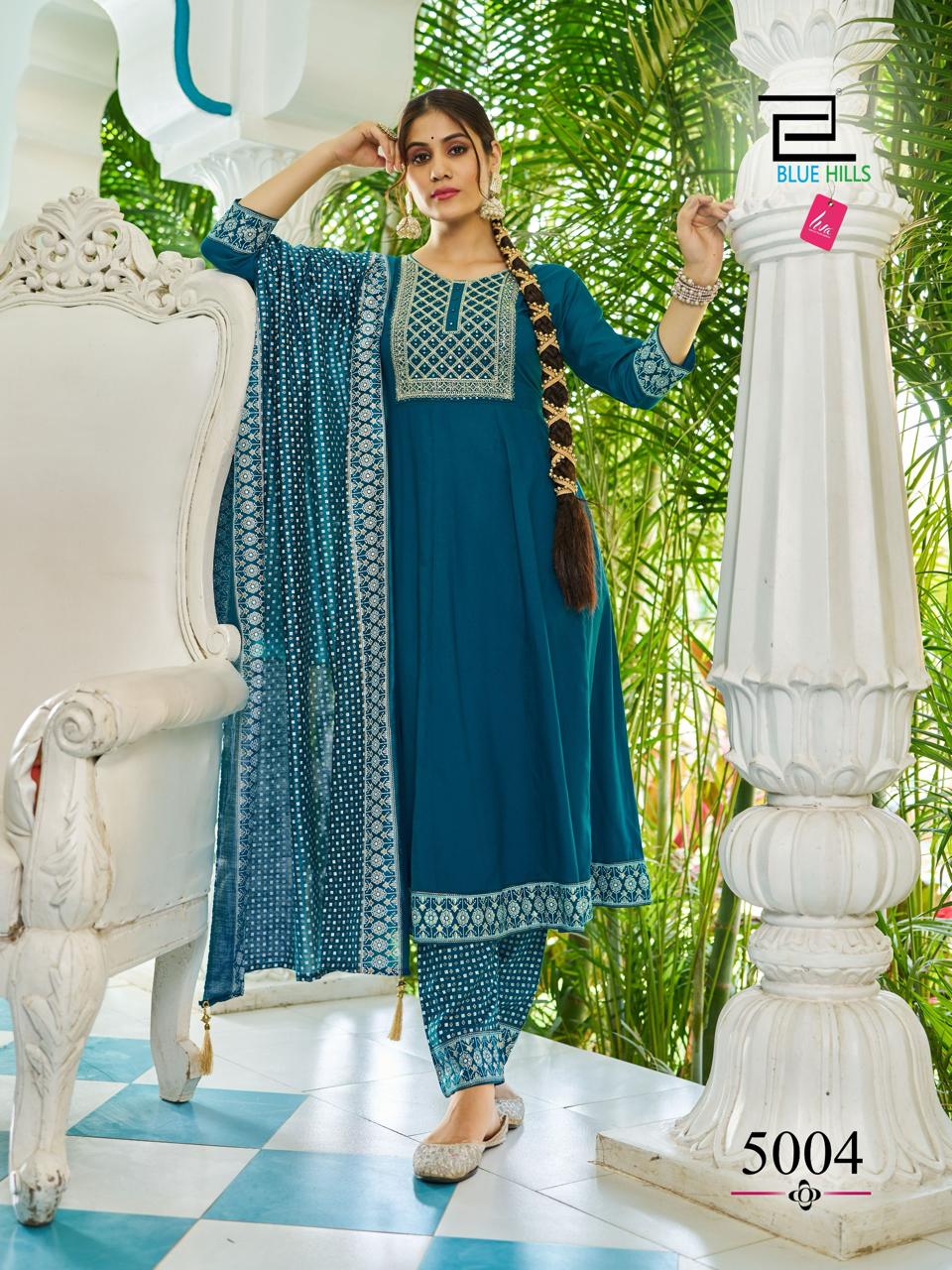Jailer Vol 5 Blue Hills Rayon 14Kg Readymade Pant Style Suits