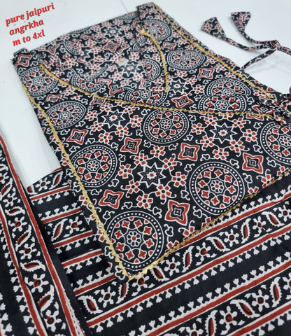 Jaipuri Cotton B Navad Kurti Pant Set