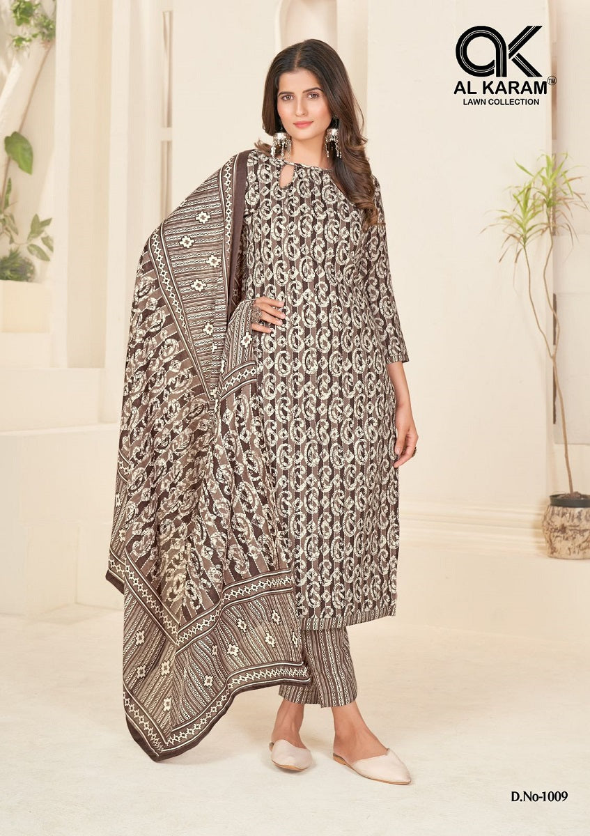 Jaipuri Queen Al Karam Cotton Dress Material