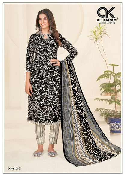 Jaipuri Queen Al Karam Cotton Dress Material