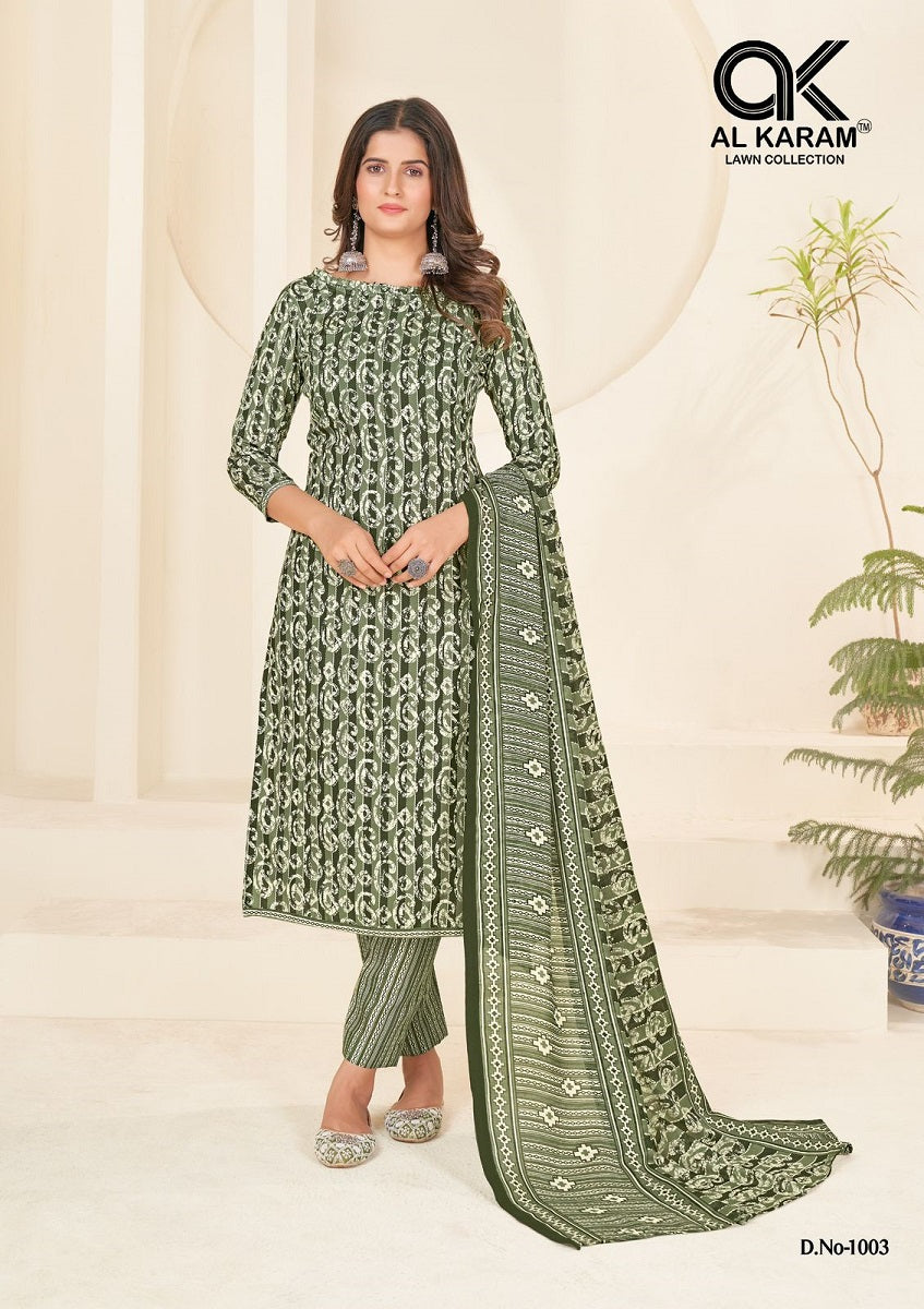 Jaipuri Queen Al Karam Cotton Dress Material