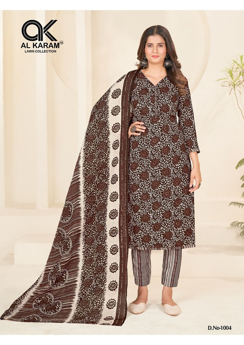 Jaipuri Queen Al Karam Cotton Dress Material