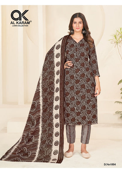Jaipuri Queen Al Karam Cotton Dress Material