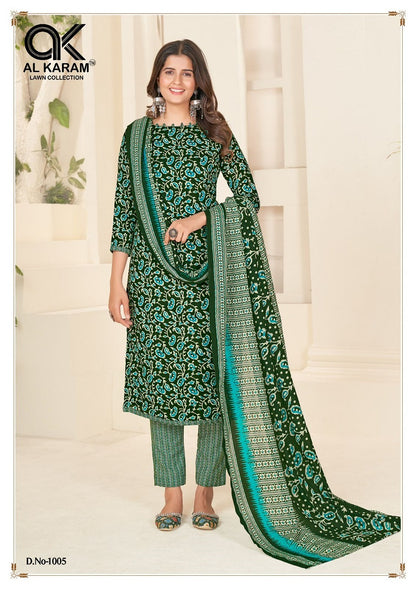 Jaipuri Queen Al Karam Cotton Dress Material