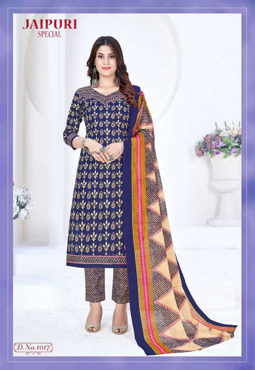 Jaipuri Special Vol 1 Ganesha Cotton Readymade Pant Style Suits