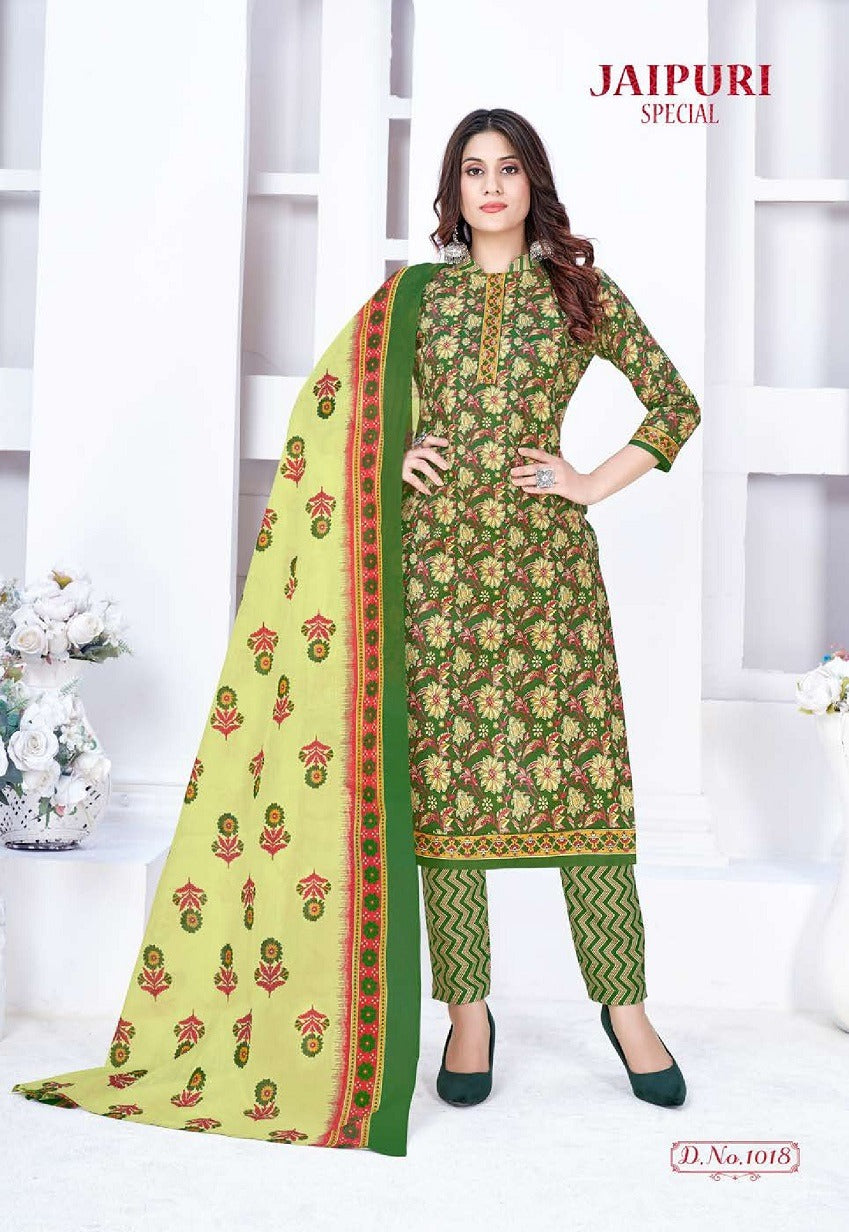 Jaipuri Special Vol 1 Ganesha Cotton Readymade Pant Style Suits