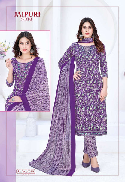 Jaipuri Special Vol 1 Ganesha Cotton Readymade Pant Style Suits