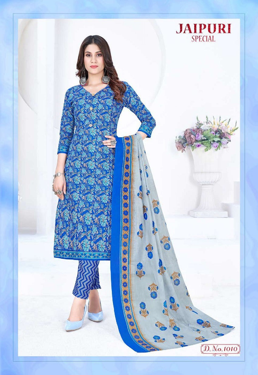 Jaipuri Special Vol 1 Ganesha Cotton Readymade Pant Style Suits